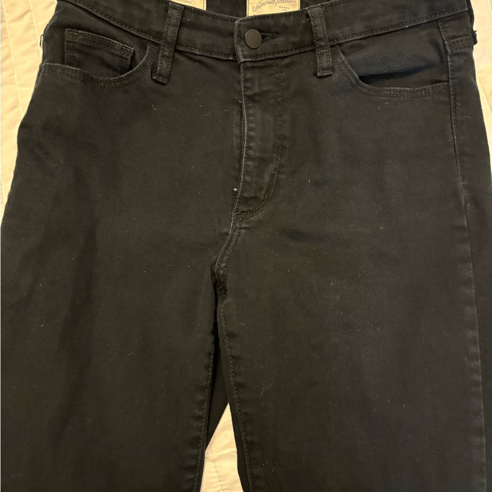 Universal Thread High Rise Slim Straight Jeans Women's 6/28R Black 5-Pocket